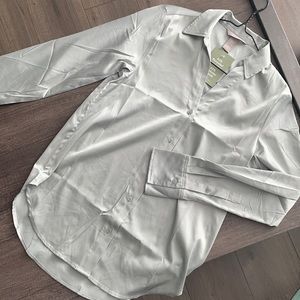 Satin button up shirt